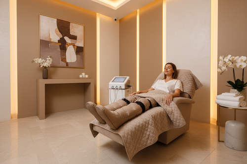 Trattamento pressoterapia drenante clinica estetica premium